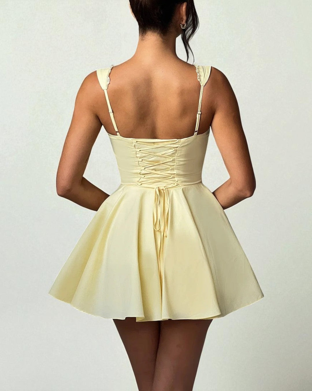 Mila Light Yellow Mini Dress Mila Light Yellow Mini Dress