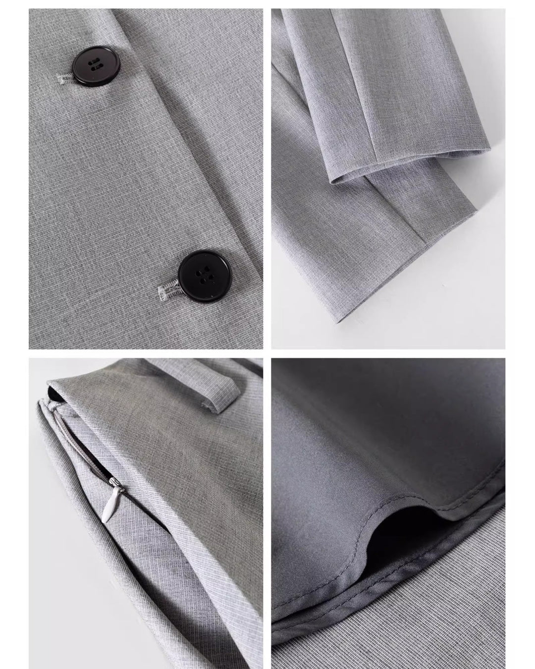 Misha Blazer in Gray, Old Money Blazer for Women, old money outfit​, old money clothes