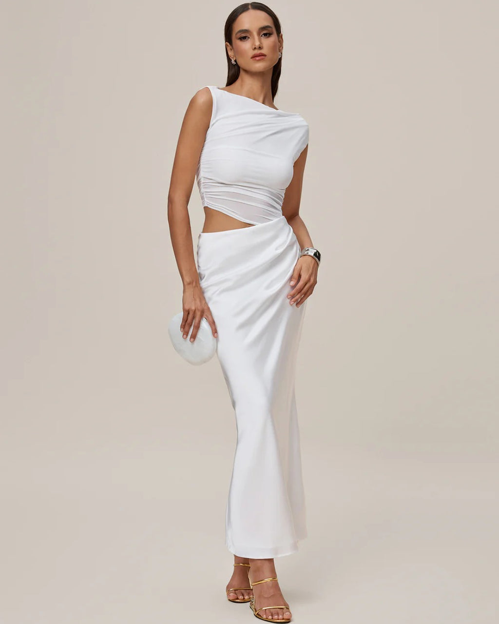 Monica Maxi Dress in White, white maxi dress canada​, white dress maxi dress​