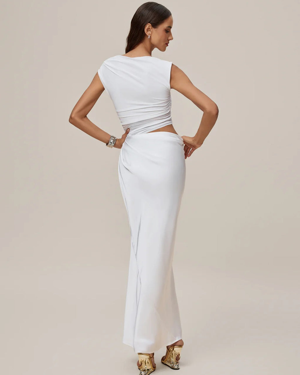 Monica Maxi Dress in White, white maxi dress canada​, white dress maxi dress​