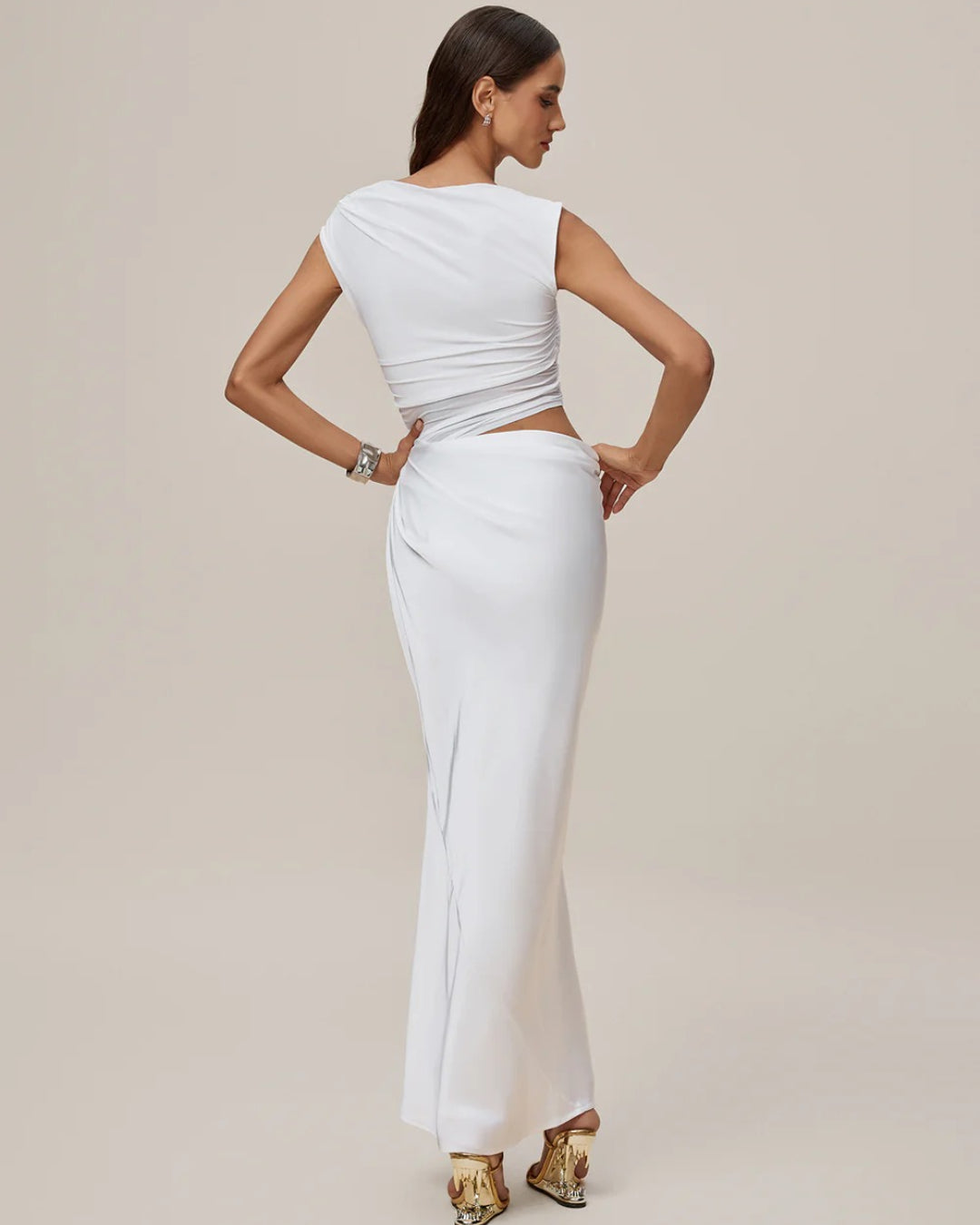 Monica Maxi Dress in White, white maxi dress canada​, white dress maxi dress​