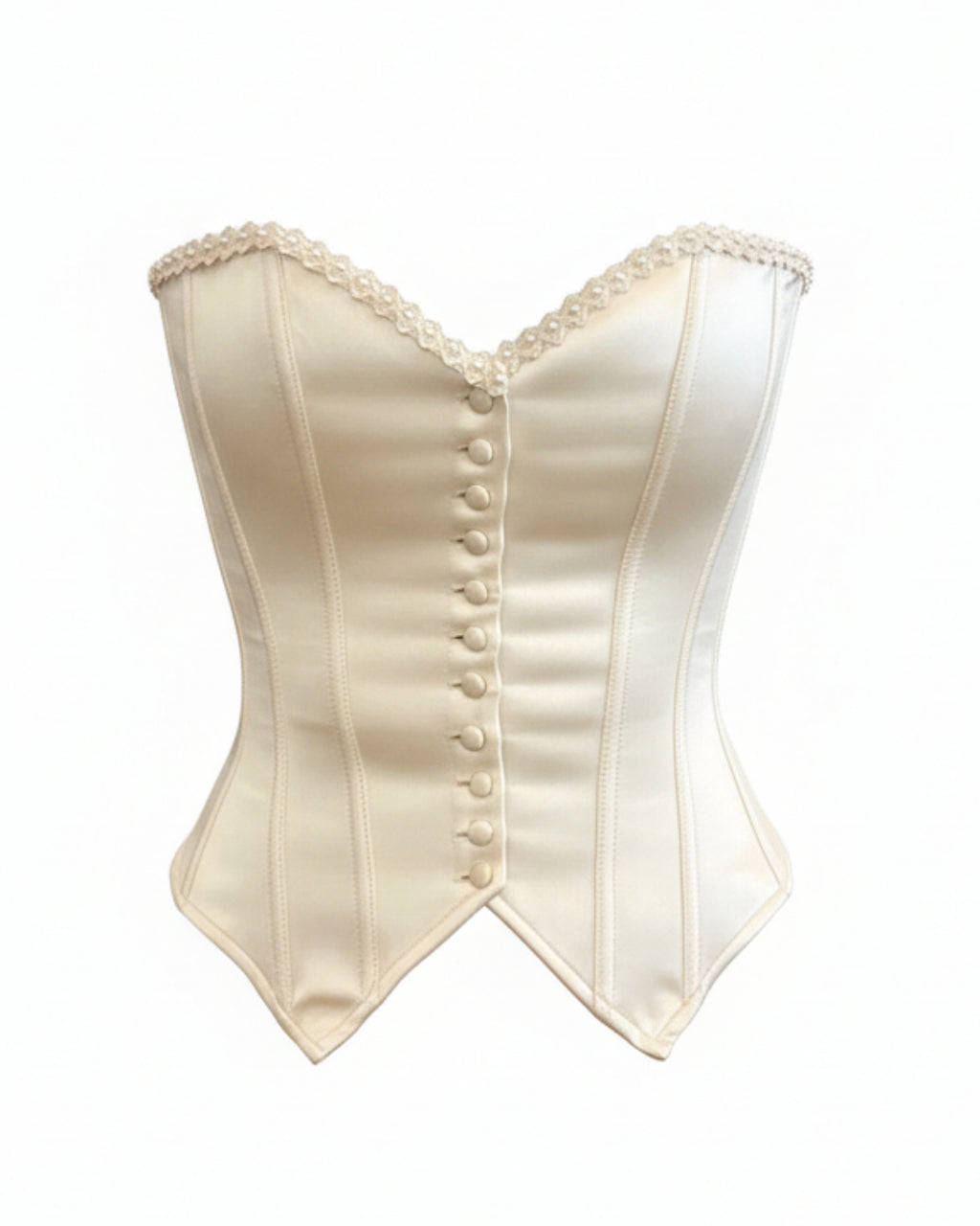 Nastassia Ivory Lace-Up Bustier Corset Top for Women, corset bodysuit​, stella corset locations​