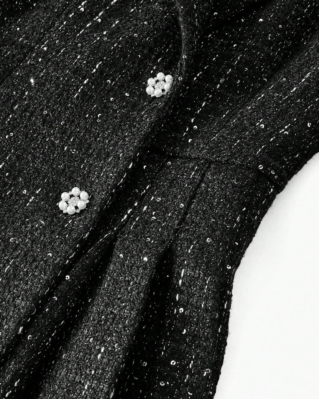 Nora Mini Long Sleeve Dress - Black