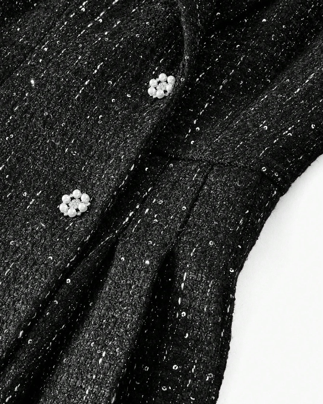 Nora Mini Long Sleeve Dress - Black