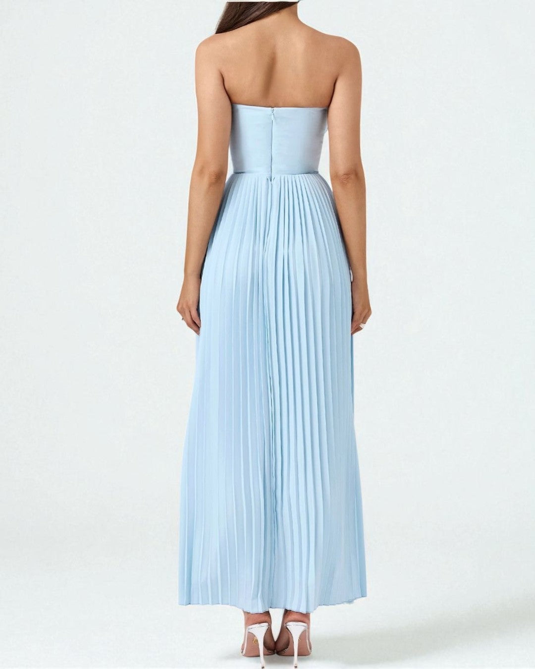 Nova Pleated Maxi Dress, Ocean Blue dress, fashion dresses, babyboo fashion canada, formal dress formal dress