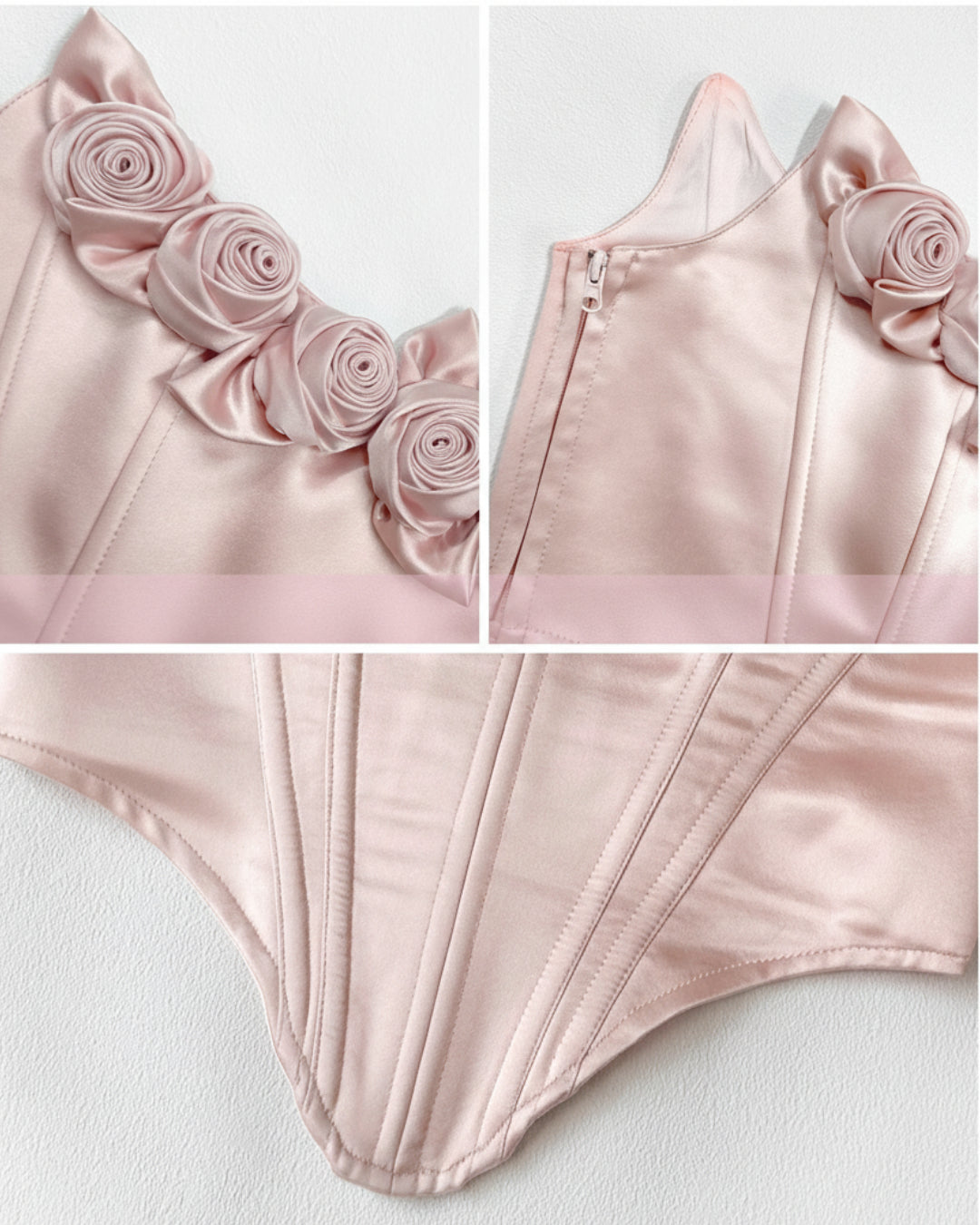 Omari Strapless Pink Corset Top for Women, Pink Bustier Corset Top, corset corset​, bustier corset​