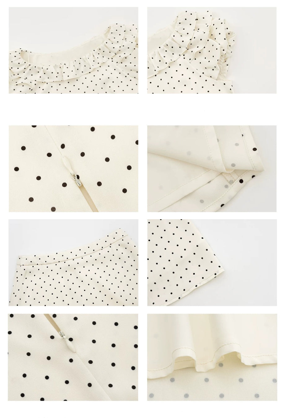 Opal Polka Dot Top and Skirt Two Piece Set, Casual Outfit