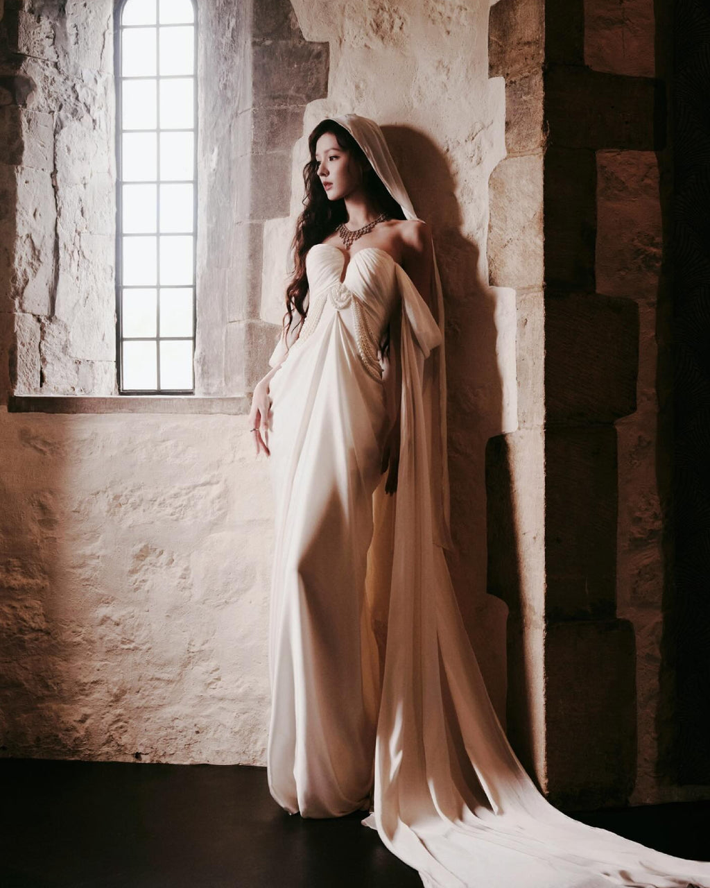 Ottilie Bridal Maxi Dress, White Bridal Gown, bridal reception dress​, cheap bridal dress