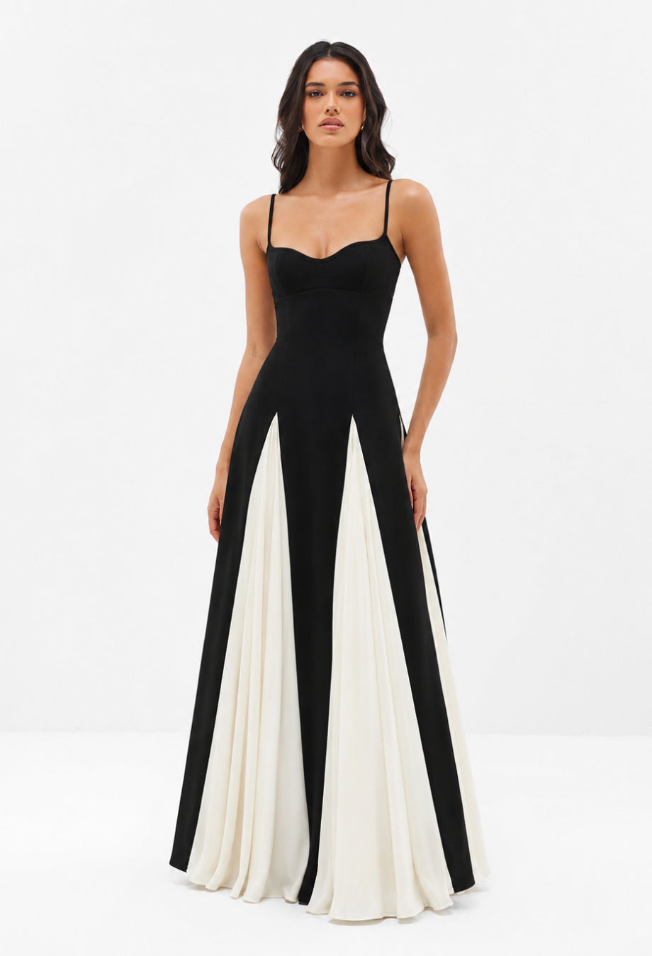 Paloma Black and White Flowy Maxi Dress, black and white maxi dress​, black and white striped maxi dress​