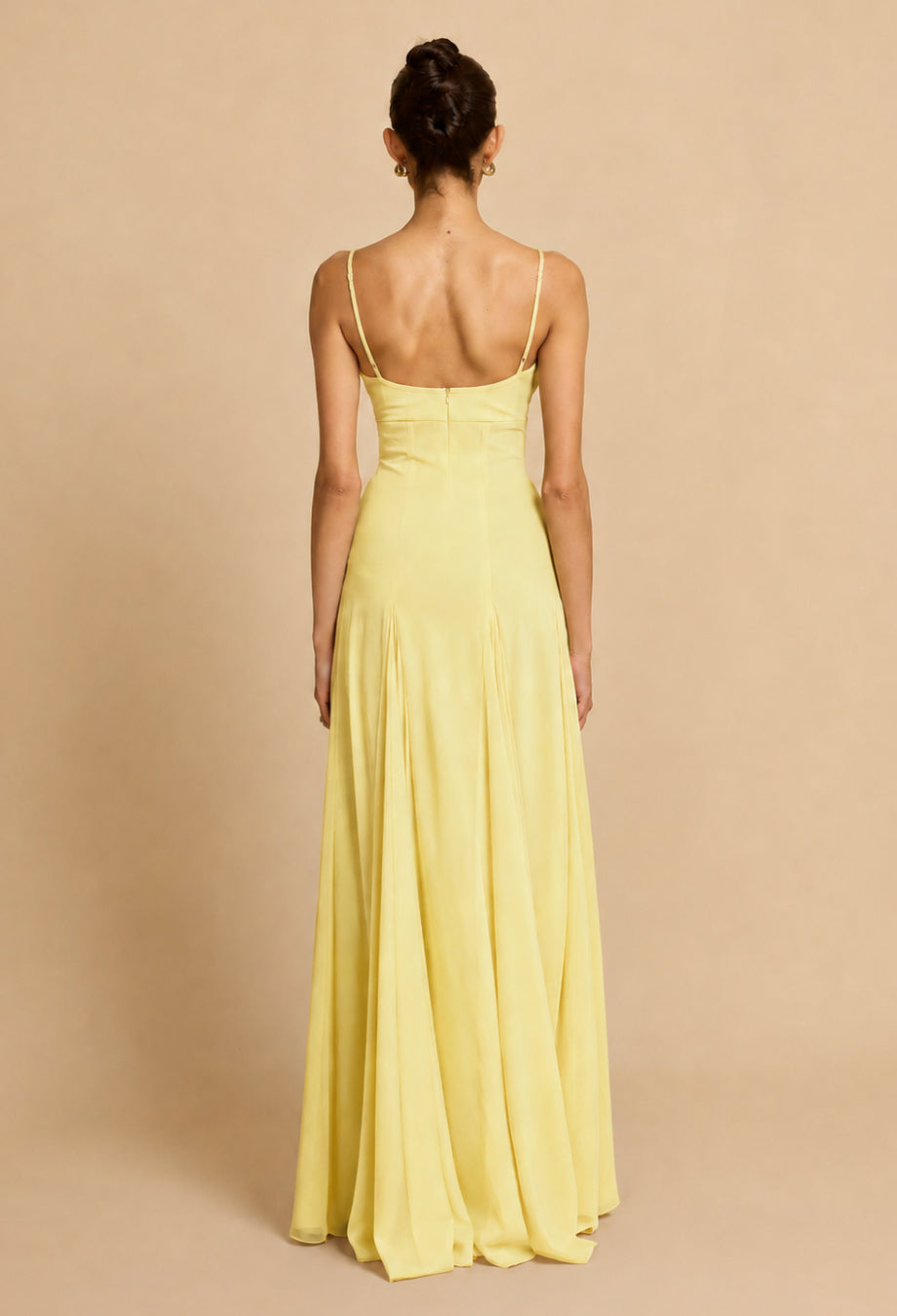 Paloma Butter Yellow Maxi Gown for Beach Wedding Guests