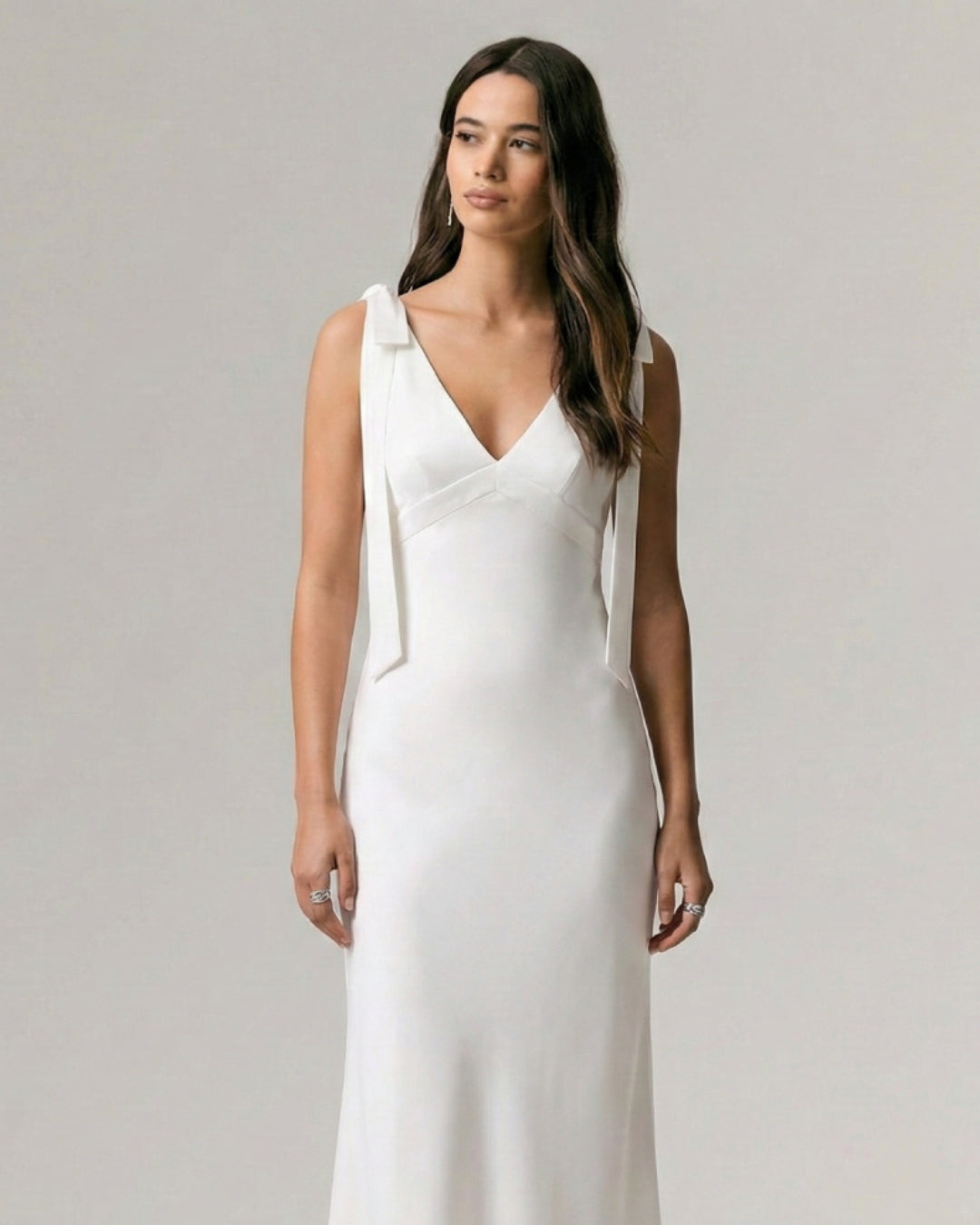 Parina White Midi Dress, bridal shower dress, white bridal shower dress for bride​