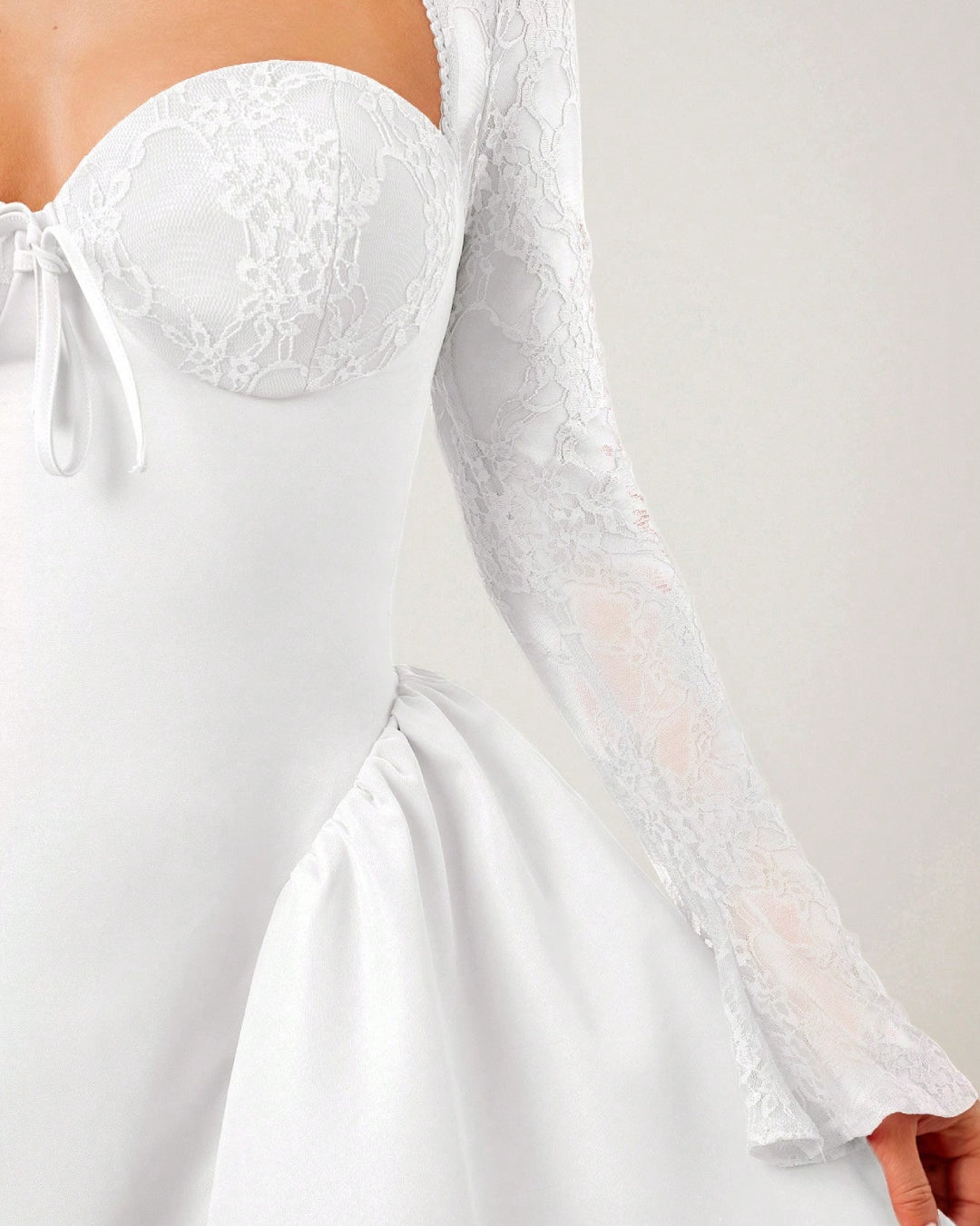 Penelope Mini Long Sleeve Dress - Ivory