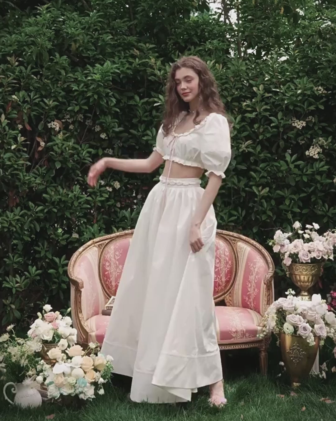 Cici Top and Skirt Two-Piece Set, Summer Floral Outfits, female summer outfits, summer floral outfits​