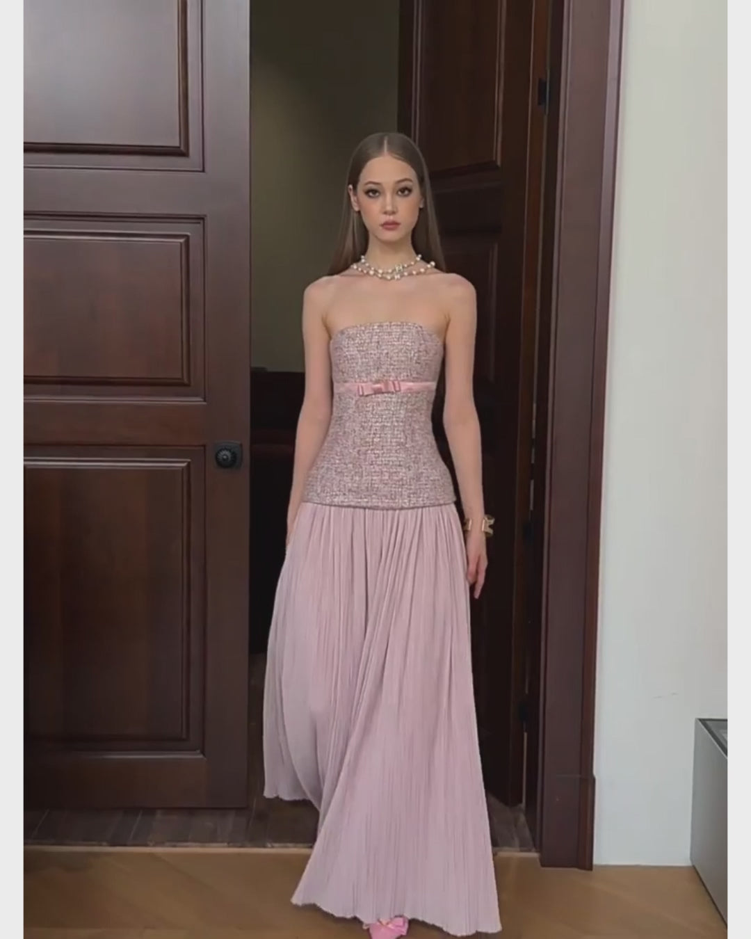 Naima Dusty Rose Maxi Dress for Wedding Guests, boho maxi dress for wedding guest​, wedding guest maxi dress