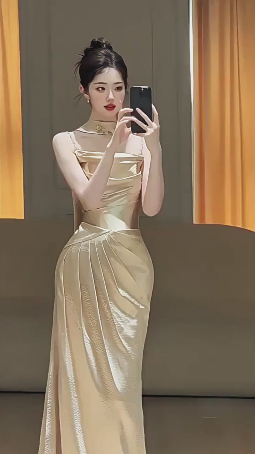 Ariel Champagne Maxi Dress, evening gowns toronto, evening gown, champagne maxi dress​, champagne color maxi dress​