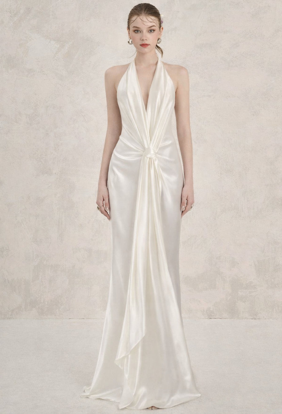 Linette Ivory Satin Gown, satin prom dress, maxi satin dress, satin dress dress