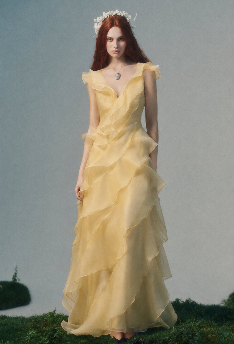 Malila Butter Yellow Women's Ruffle Wedding Guest Dress, 	
lulus butter yellow dress​, butter yellow prom dress​