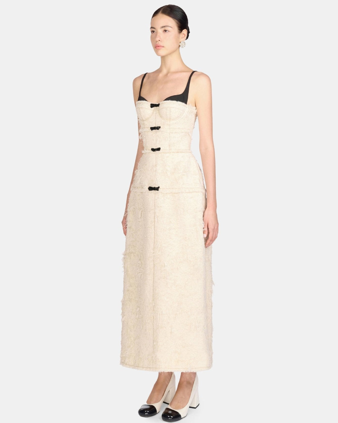Prim Formal Ivory Midi Dress, Elegant Ivory Dress for Women, midi ivory dress, formal ivory dress