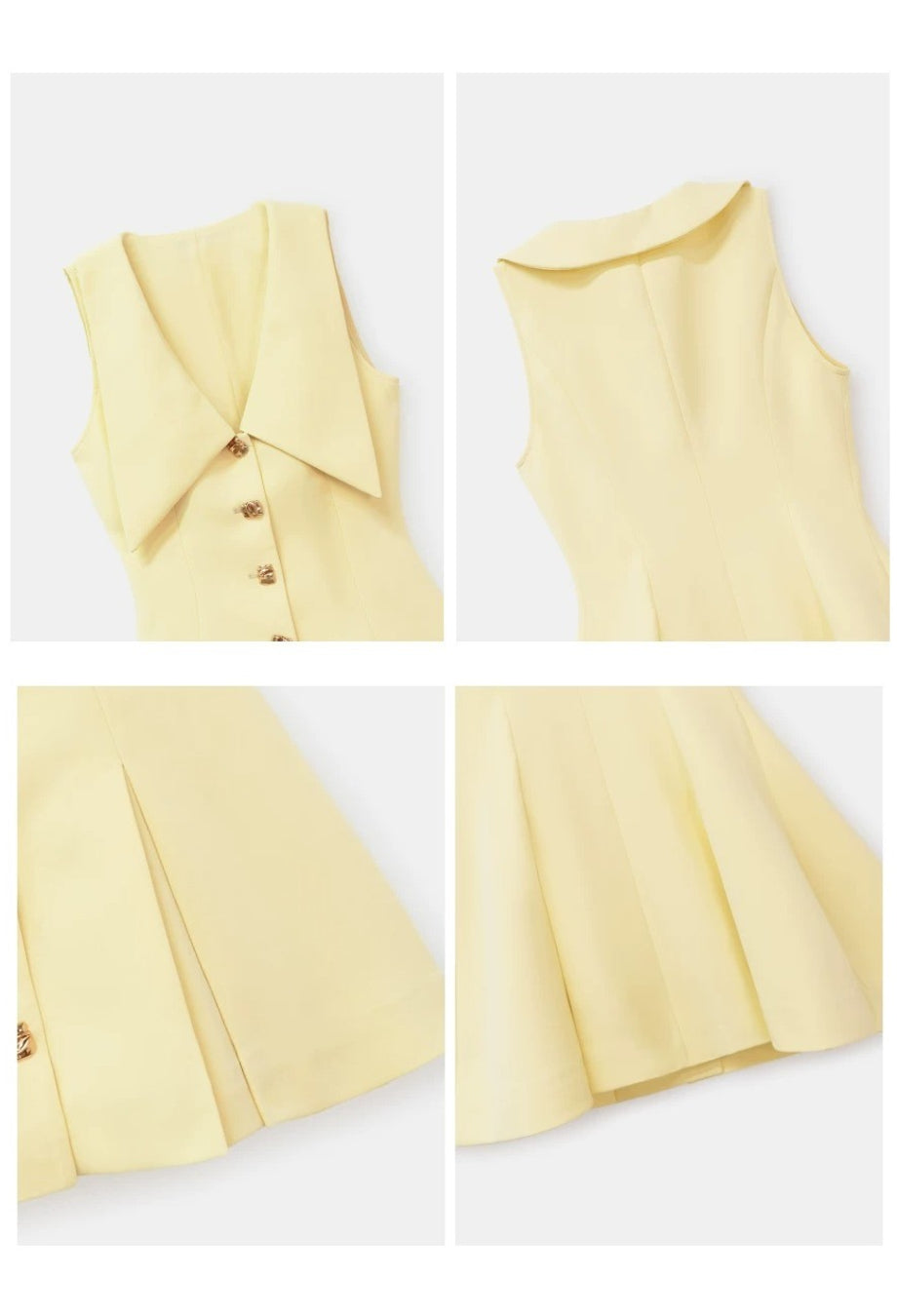 Light Yellow Cinched A-Line Mini Dress, princess polly yellow dress, yellow the label