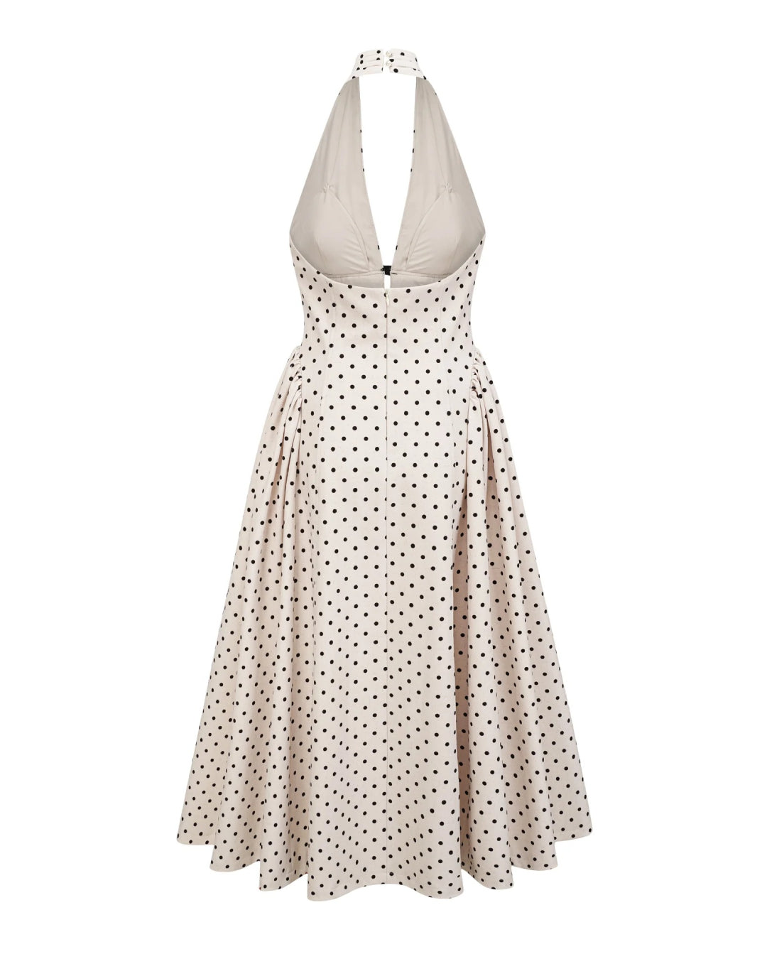 Quinn Midi Dress - Black Polka Dot Print