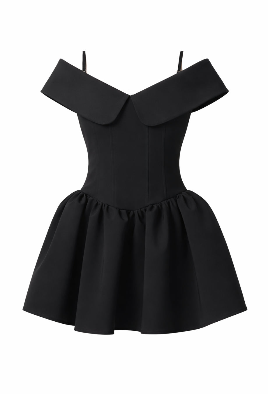 Raquel Black Babydoll Corset Mini Dress