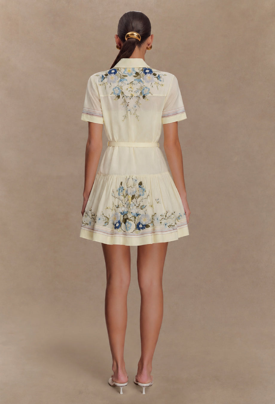 Rossella Yellow Floral Mini Dress, yellow floral mini dress, floral dress for summer​, floral dress summer