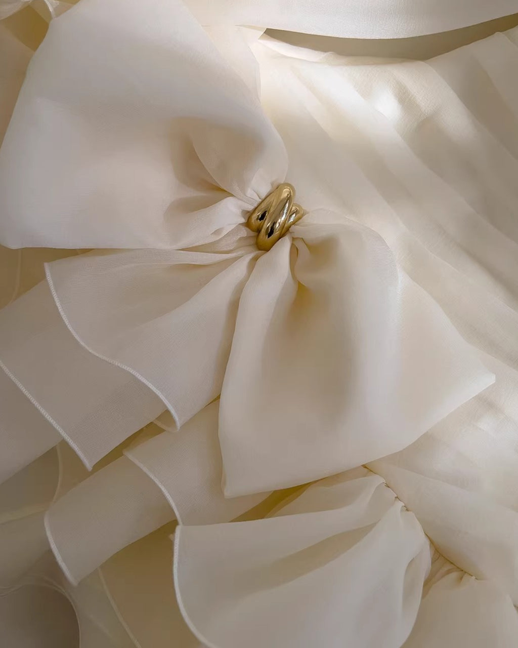 Ruby Bow Asymmetric Puffy Mini Dress in Ivory for Women, womens bow dress, zara bow dress​