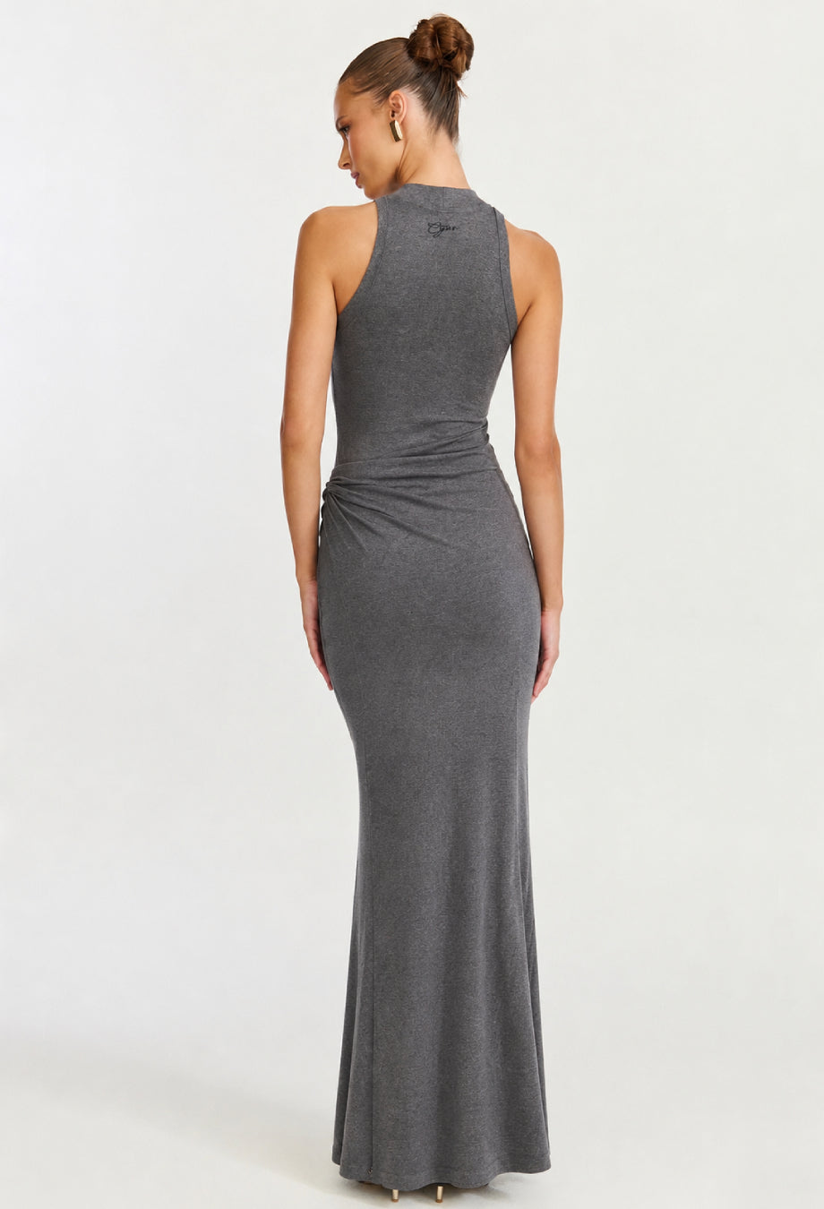 Sadira Grey Stretch Maxi Wedding Guest Dress, maxi dress to wear as wedding guest, maxi dress wedding guest outfit