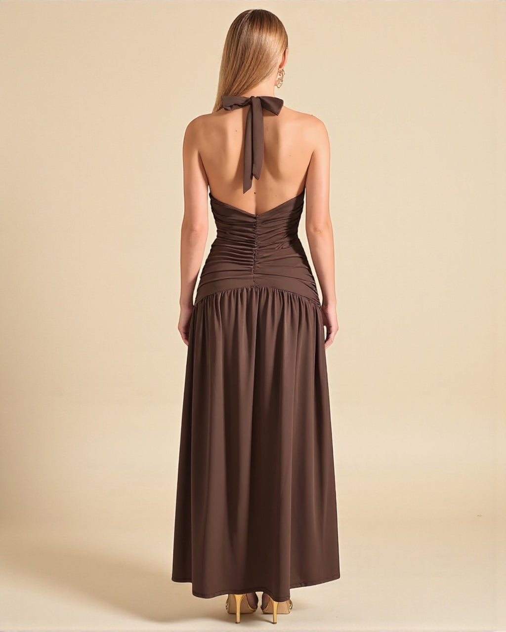 Scarlett Maxi Dress - Brown