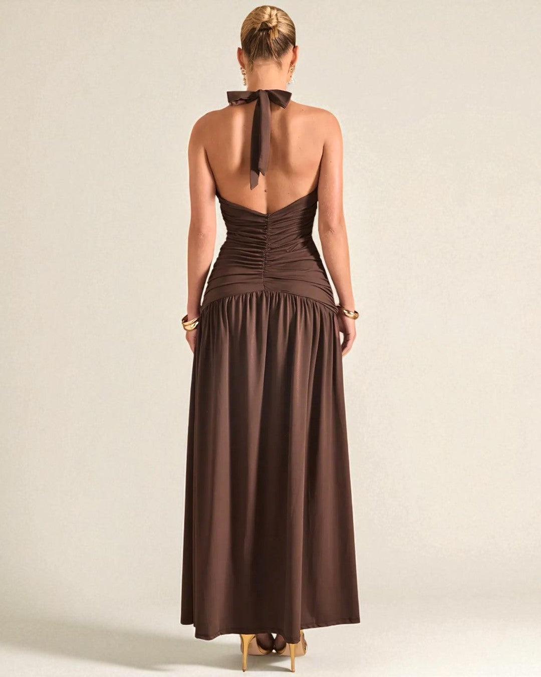 Scarlett Maxi Dress - Brown