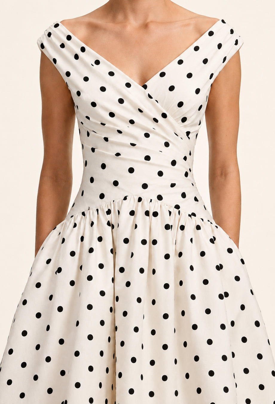 Leilani Polka Dot Dress, old money women dress​, old money graduation dress​, self portrait polka dot dress