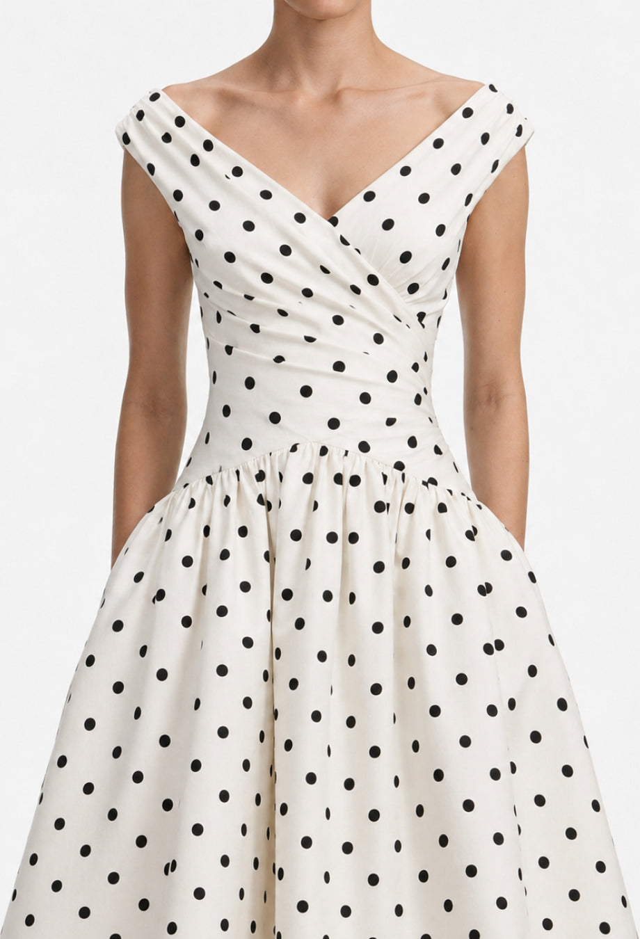 Leilani Polka Dot Dress, old money women dress​, old money graduation dress​, self portrait polka dot dress