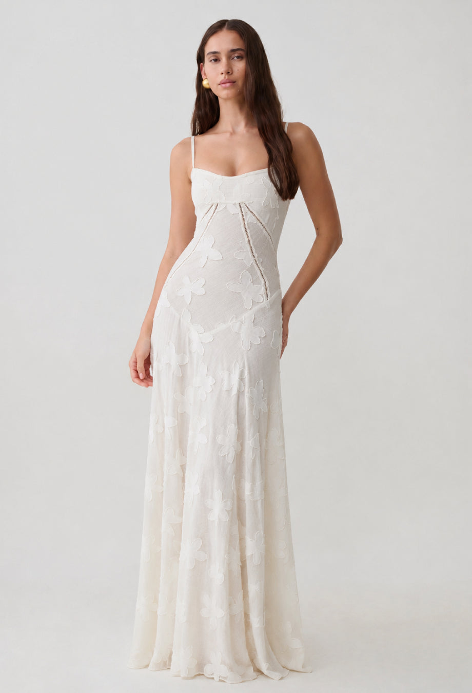 Seren Vintage Floral Lace Back Maxi Dress in Ivory, house of cb seren dress​, house of cb dress dupes