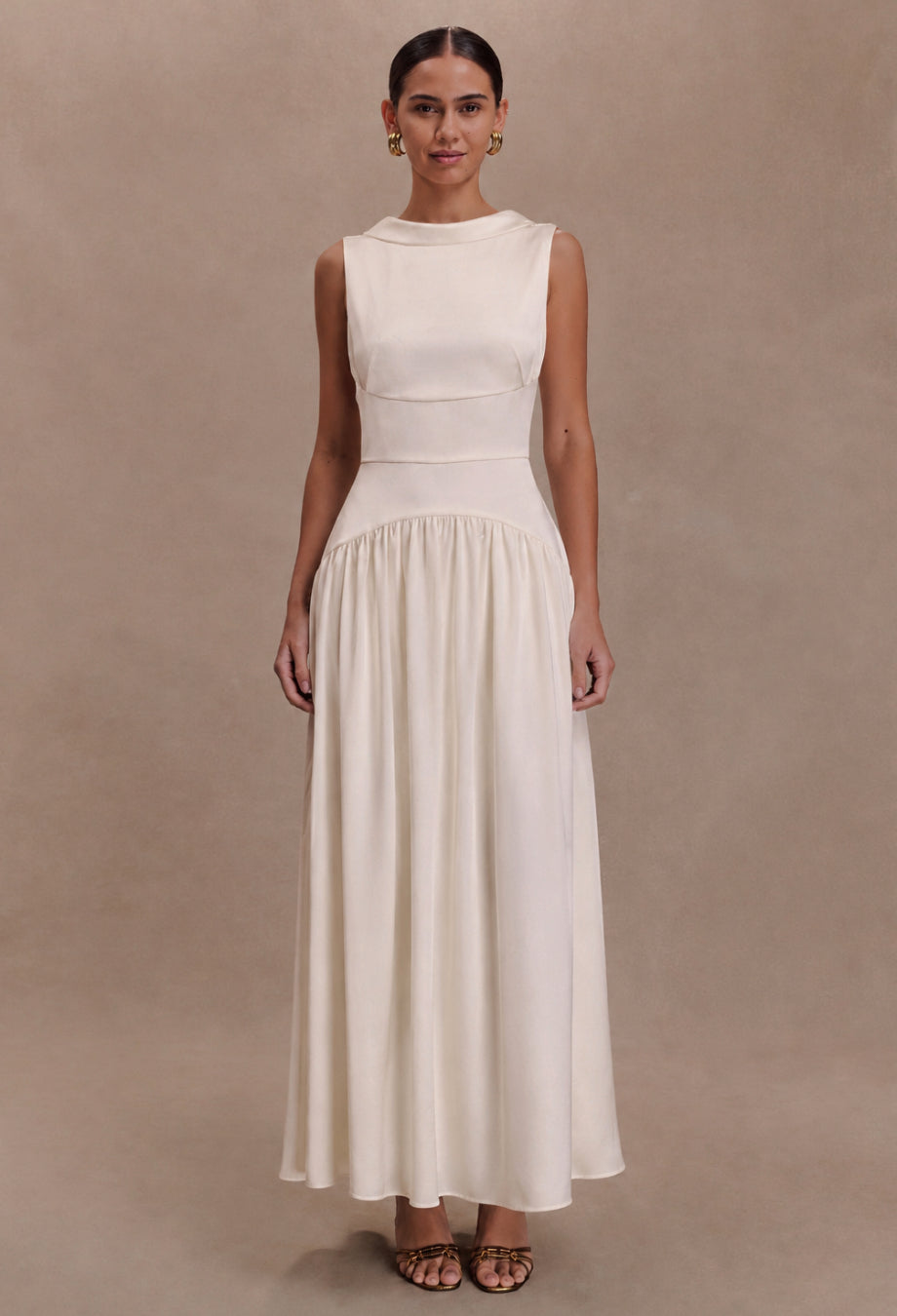 Shayla Vintage Cream Civil Wedding Dress, civil wedding dress for bride​, wedding dress for civil wedding​