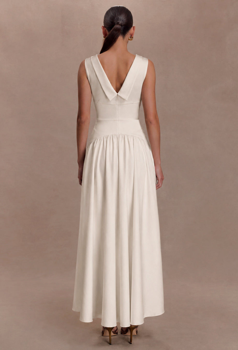 Shayla Vintage Cream Civil Wedding Dress, civil wedding dress for bride​, wedding dress for civil wedding​