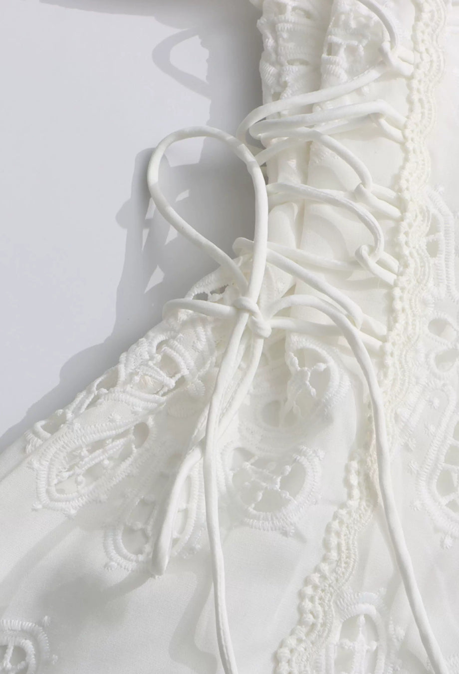 Simona White Long-Sleeve 3D Floral Embroidered Mini Dress, mini white dress long sleeves, long sleeve white mini dress bridal​
