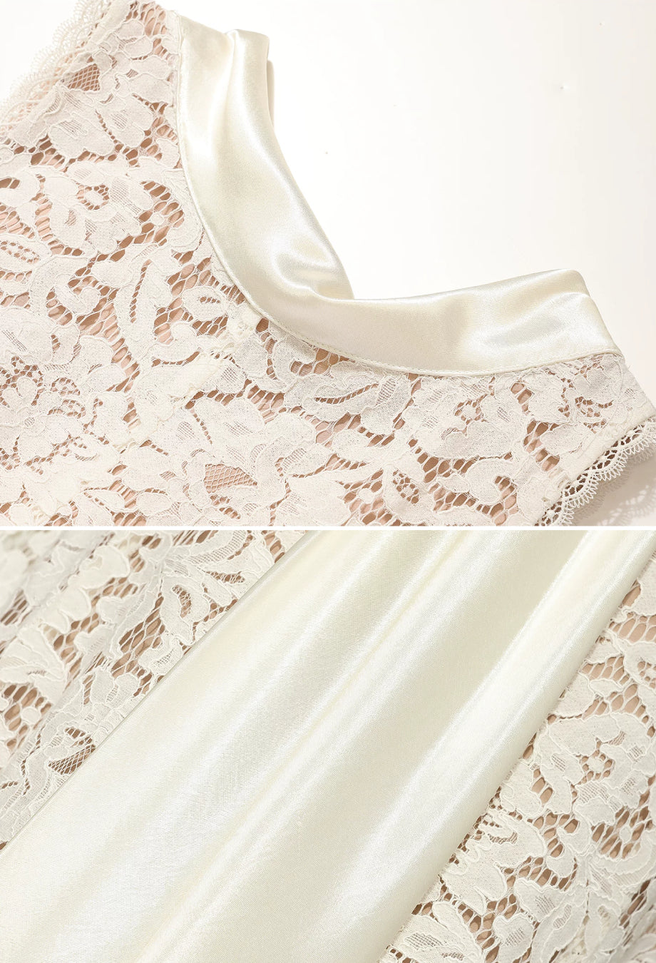 Sloane White Floral Lace Midi Dress, long white lace dress​