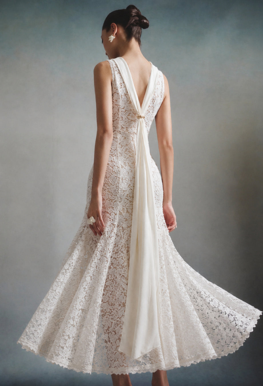 Sloane White Floral Lace Midi Dress, white lace midi dress, white lace dress midi​
