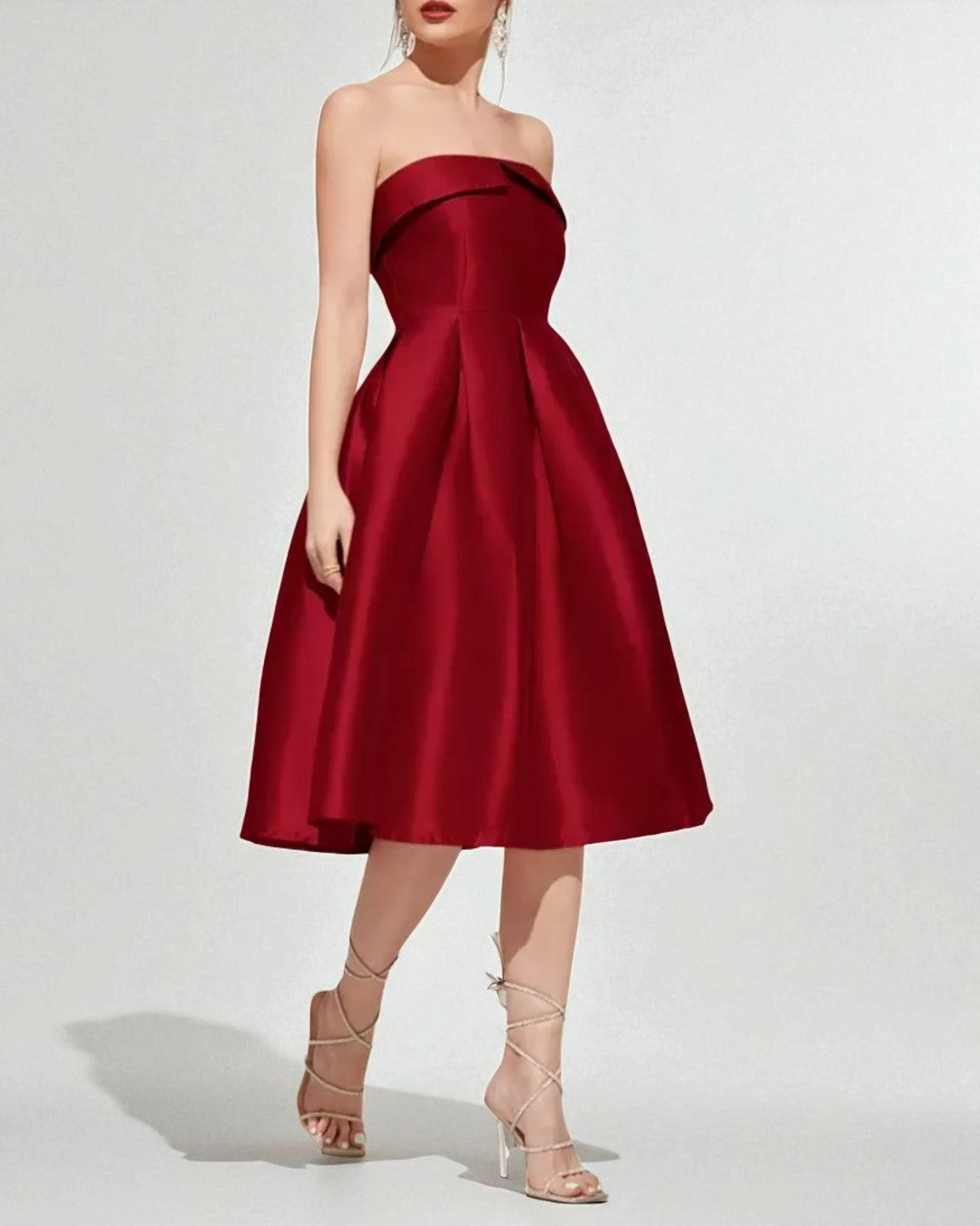 strapless midi dress​, engagement dress, engagement dress for female, bridesmaid dress, bridesmaid dresses toronto, bridesmaid dresses near me​