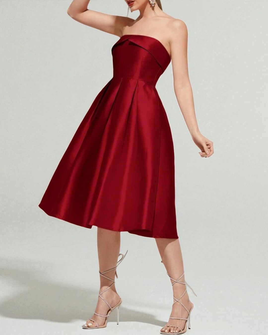 strapless midi dress​, engagement dress, engagement dress for female, bridesmaid dress, bridesmaid dresses toronto, bridesmaid dresses near me​