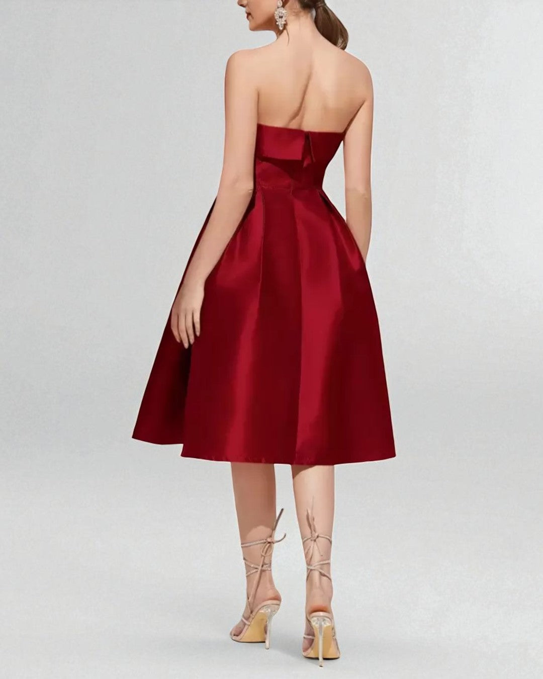 strapless midi dress​, engagement dress, engagement dress for female, bridesmaid dress, bridesmaid dresses toronto, bridesmaid dresses near me​