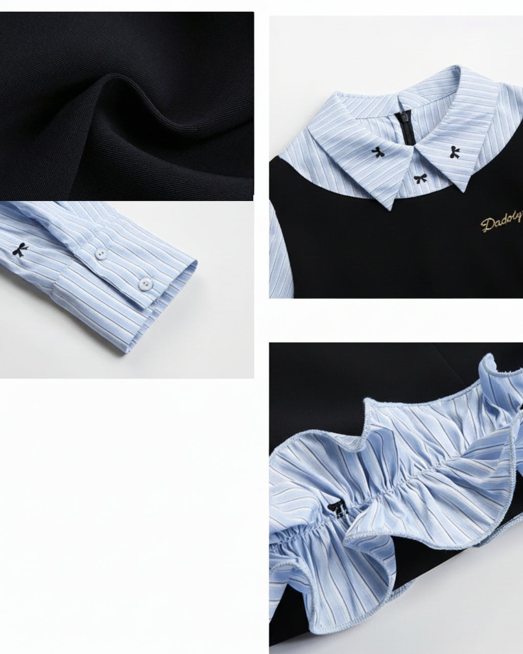 Vivien Mini Dress in Midnight Blue, Long Sleeve Cute Dress for Teens, cute cute dresses​, dresses that are cute​