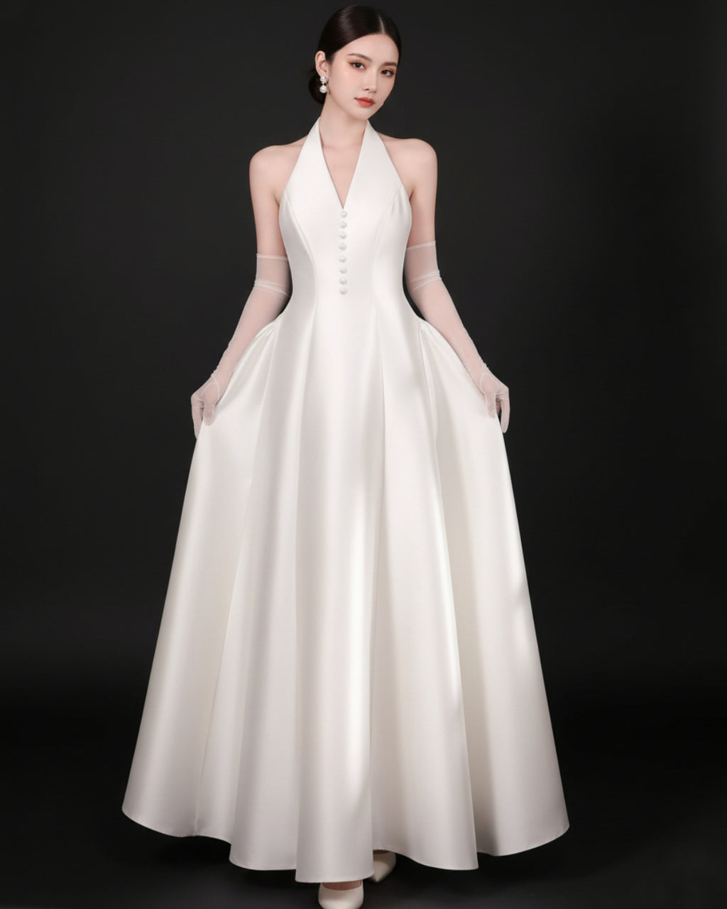 Vivienne Ivory Midi Dress, Premium Dress, huong boutique canada