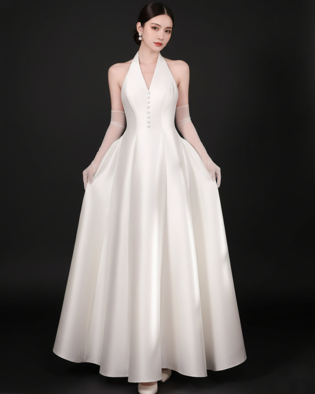 Vivienne Ivory Midi Dress, Premium Dress, huong boutique canada