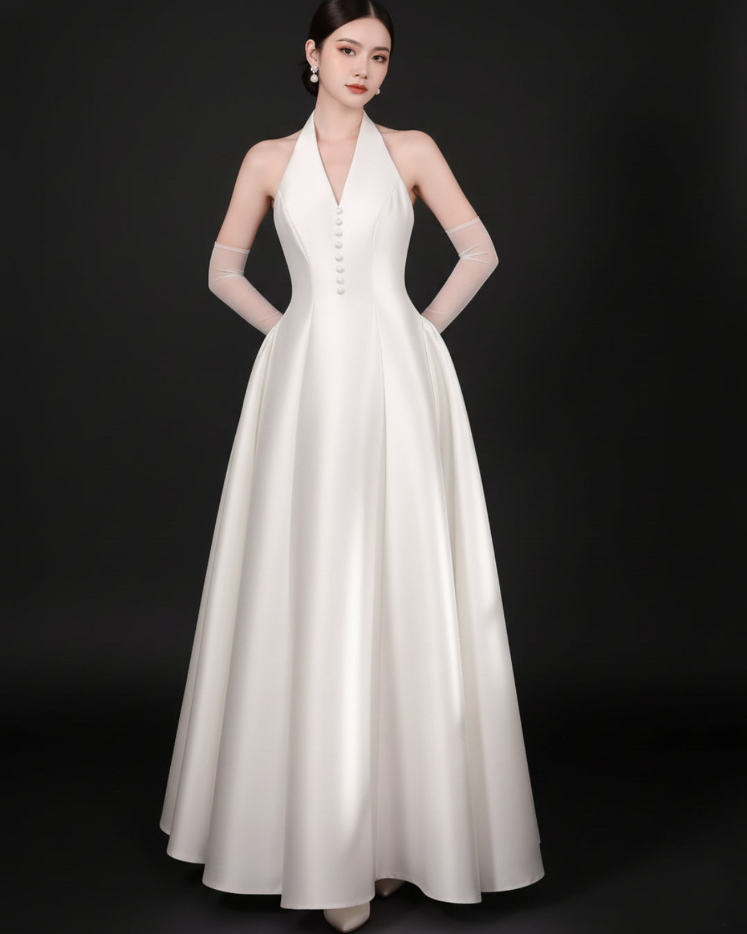 Vivienne Ivory Midi Dress, Premium Dress, huong boutique canada