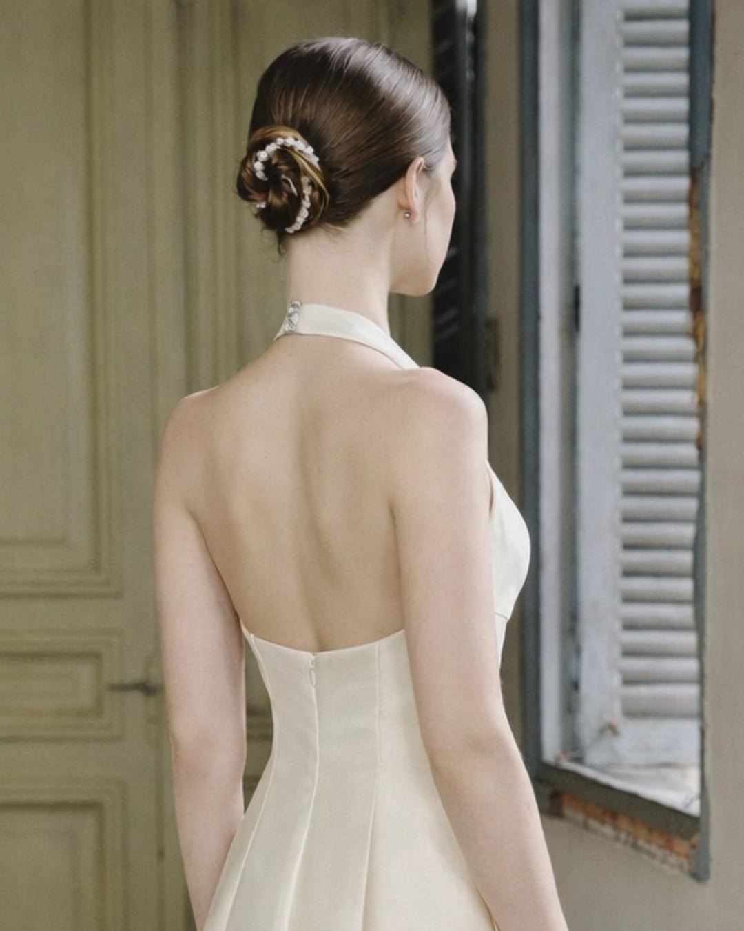 Vivienne Ivory Midi Dress, bridal shower dress, white bridal shower dress​, bridal shower dress for bride