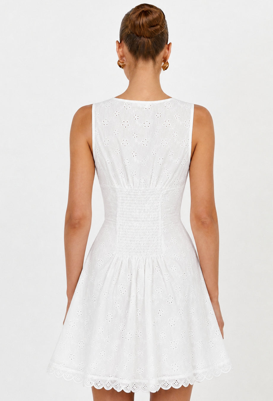 Floral Embroidered Mini Dress