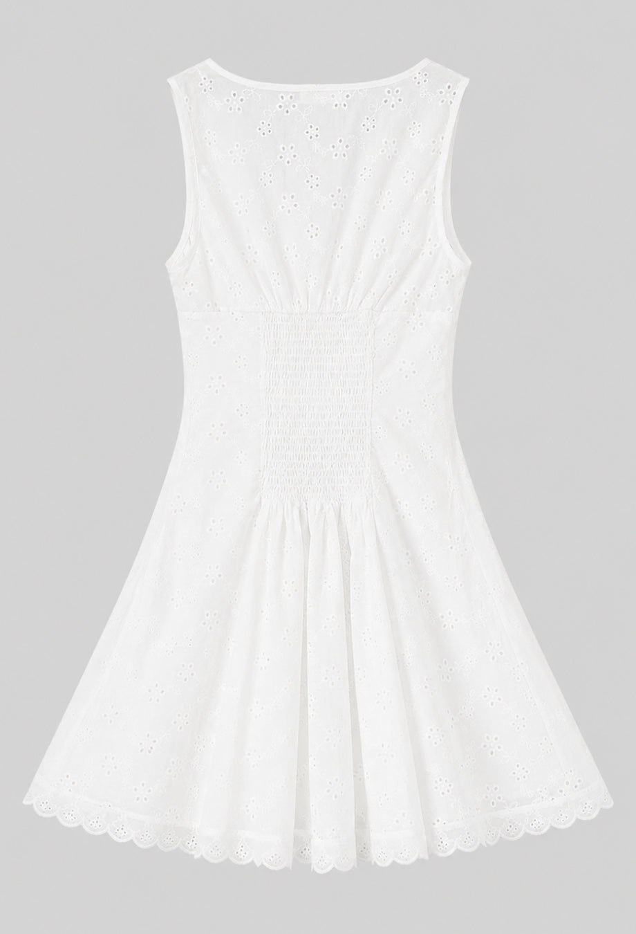 White Embroidered Floral Mini Dress, white dress summer, white summer mini dress