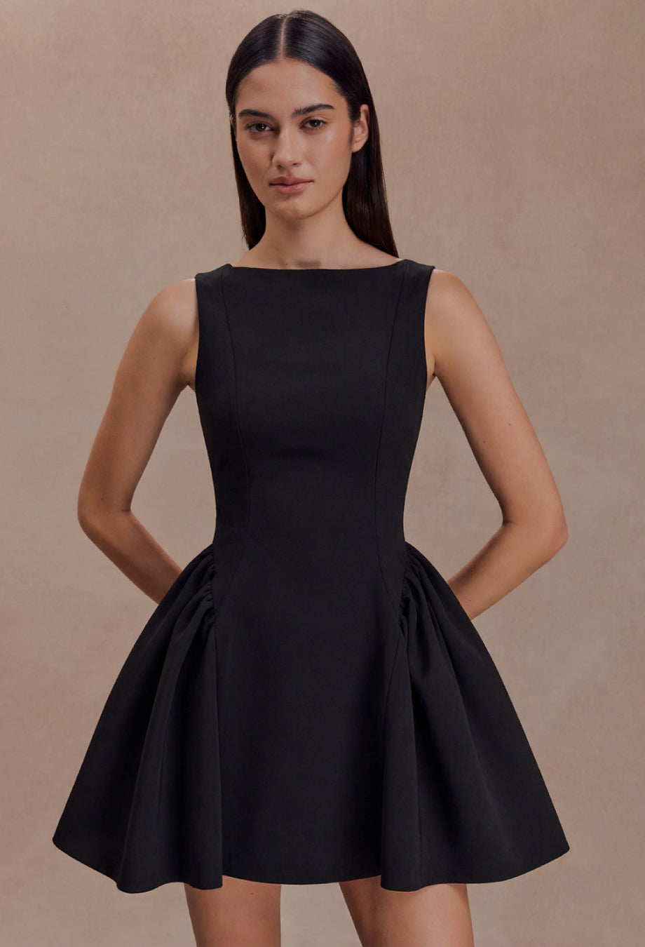 Yalina Black Mini Dress, black dress mini, mini black dress 