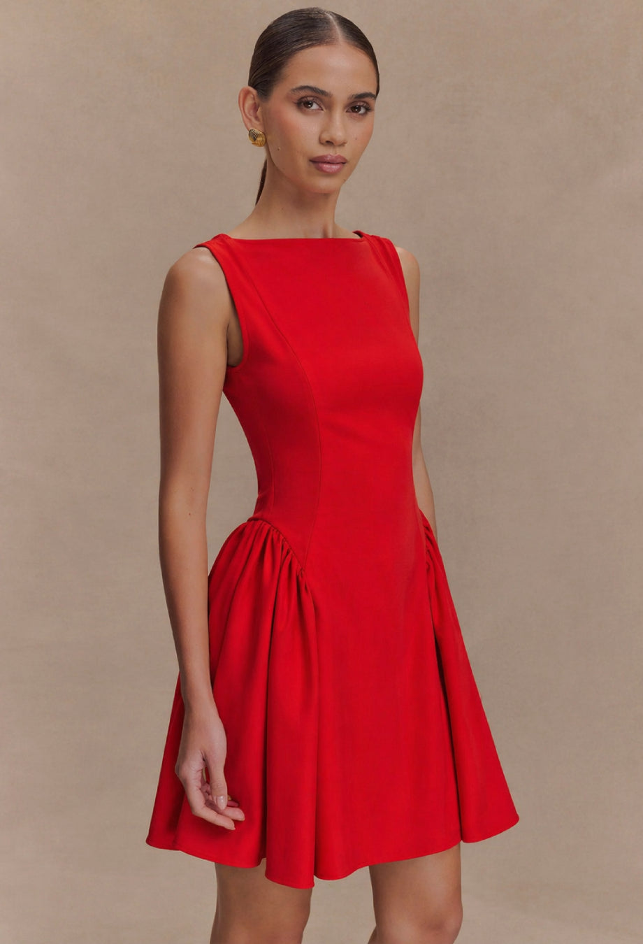 Yalina Red Mini Dress for New Years, new years dress red